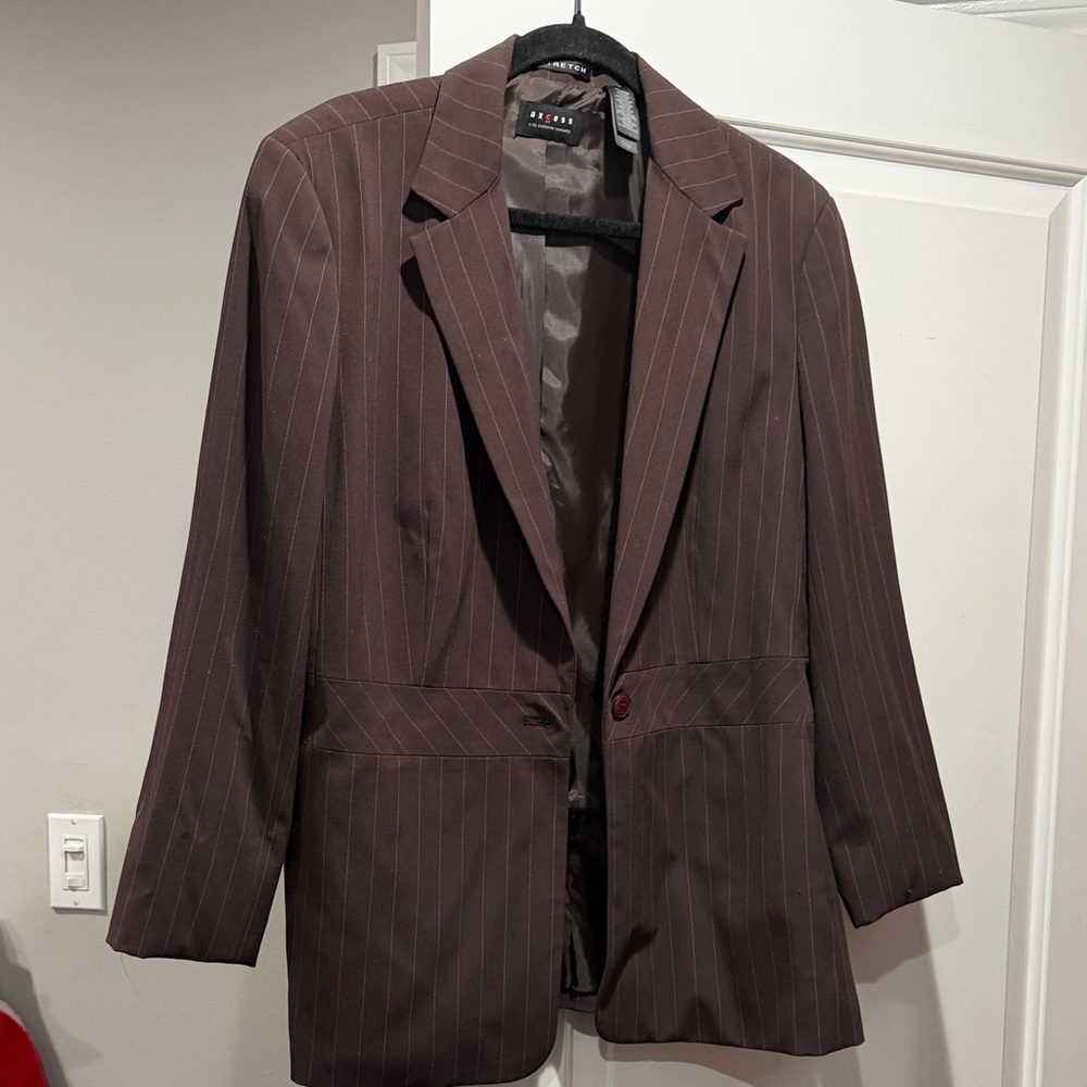 Axcess Brown Pinstripe Blazer